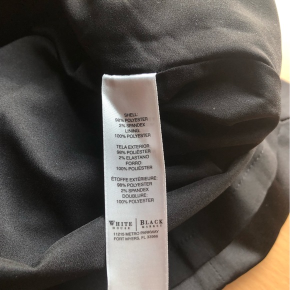 Like new sz 6 WHBM pencil skirt with slit, side zipper. Smooth, shiny w/lining - Picture 7 of 7